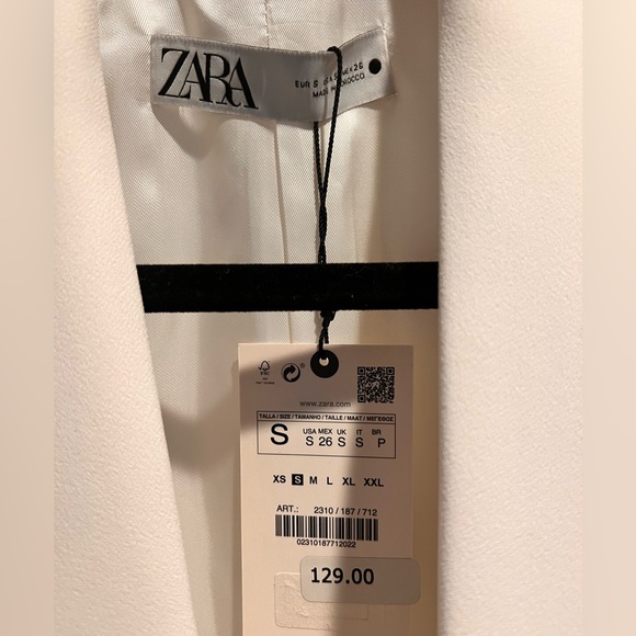 ZARA Belted Tuxedo Jacket NWT - Picture 9 of 9